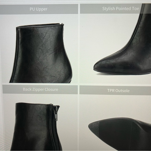 Low Heel Pointed Toe Ankle Booties. Comfortable, elegant, and modern fashion NWT - Picture 8 of 10